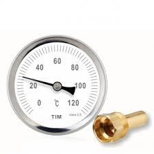 Термометр с гильзой 1/2", от 0 до 120С