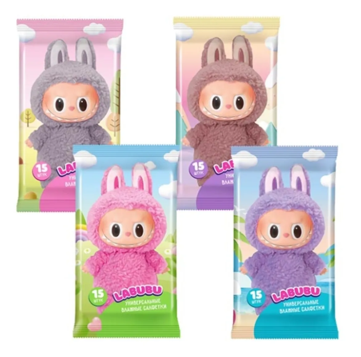 Влажные салфетки Labubu 15шт