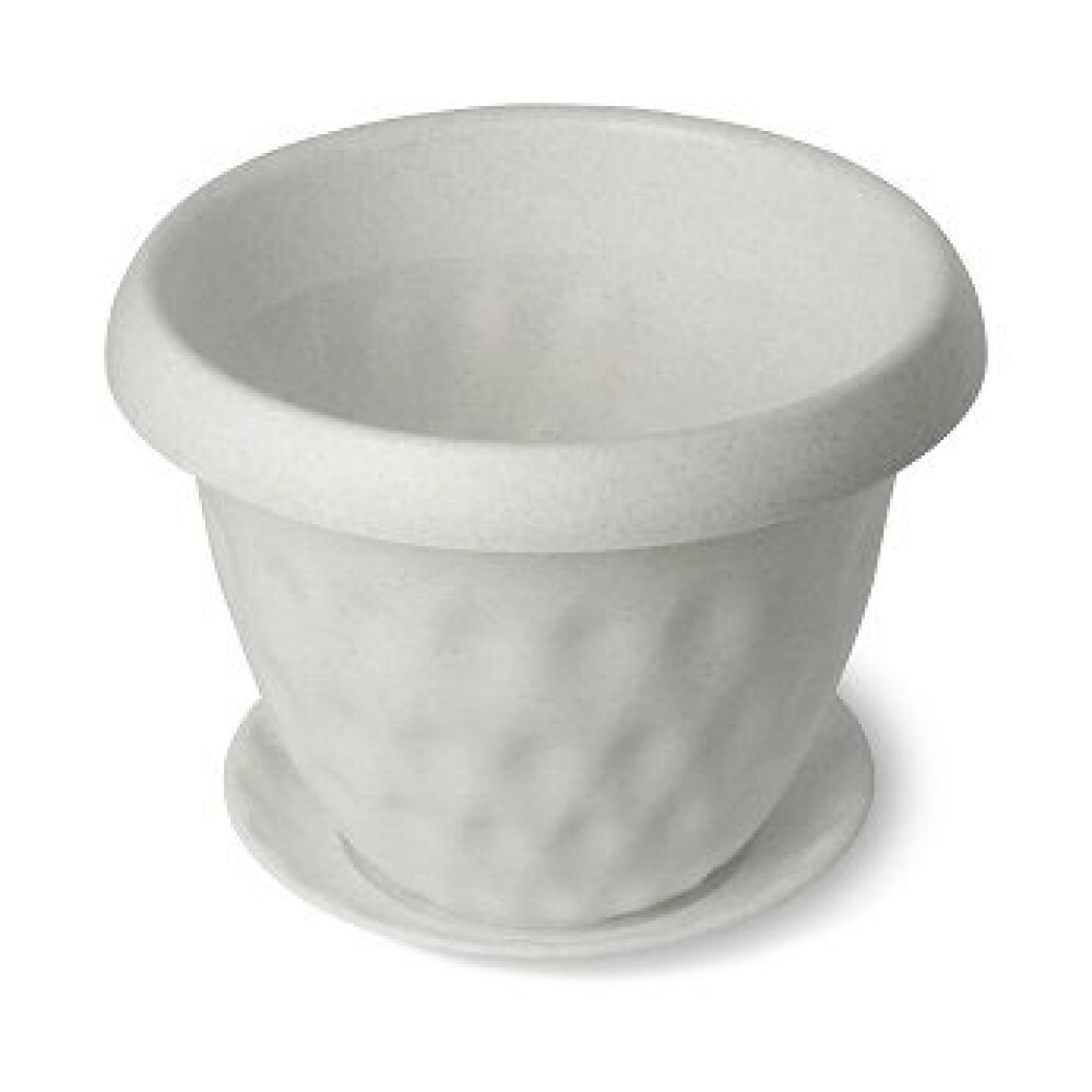 Горшок д/цветов с поддоном 4,9л мрамор Мартика