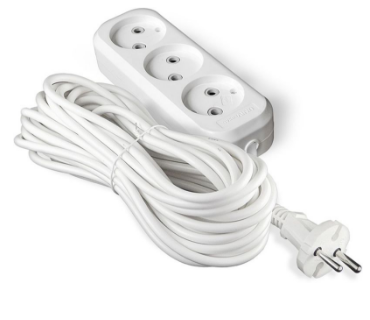Удлинитель с сетевым фильтром 5х1.8м с заземл. Космос