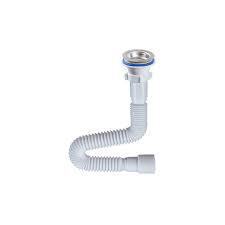 Сифон ОРИО  гофри. 1 1/2"х40/50мм нерж реш. d=70мм. А-3013