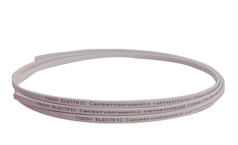 Кабель нагревательный саморег. 16Вт/м без оплетки термопласт TOKOV ELECTRIC