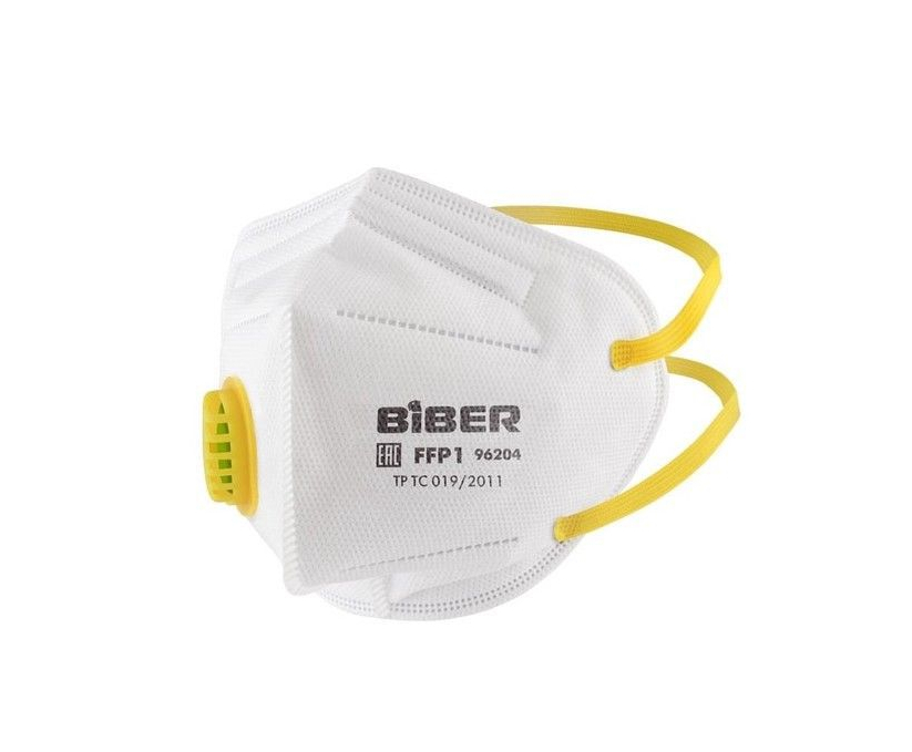 Маска малярная BIBER с угольным фильтром и воздушным клапаном