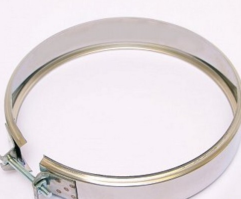 Хомут обжим ф200 цинк 0,5 мм.