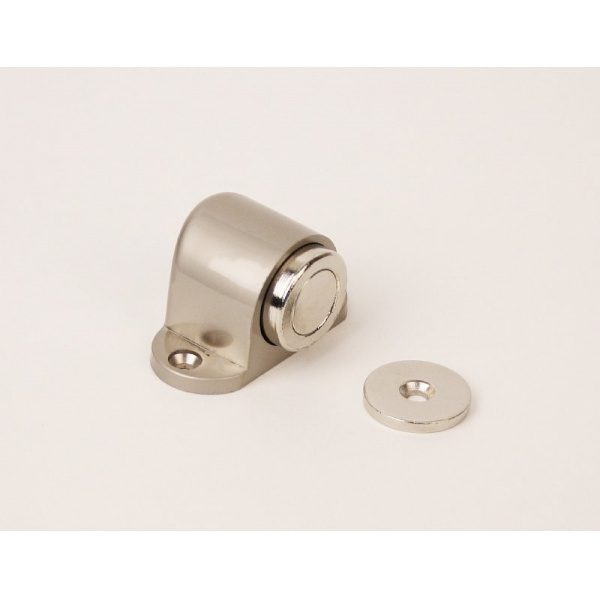 Ограничитель двери напольный магнит (никель)