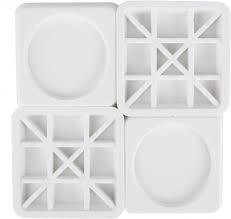 Подставки антивибрационные МУЛЬТИДОМ ПТ76-143 квадратные для стиральных машин и холодильников белые 4 шт.