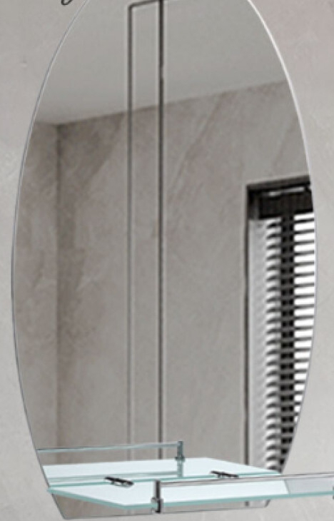 Зеркало 50*70 см прямоугольное фигурное с полкой BZ-BS-8024-1