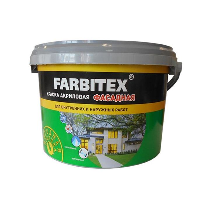 Краска FARBITEX в/э акрил. фасадная 13кг