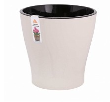 Горшок д/цветов с поддоном 3,6л Интерм БЕЖЕВЫЙ
