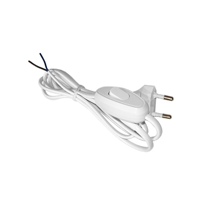 Выключатель UNIVERSAL со шнуром 1,7м 6А 250В одноклавишный белый