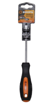 Отвертка ВИХРЬ шлицевая SL5 100 мм