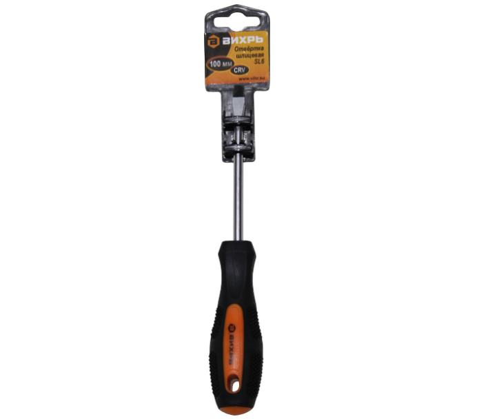 Отвертка ВИХРЬ шлицевая  SL6 100 мм