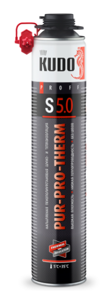 Пена теплоиз. KUDO "Proff Pur-pro-therm S 5.0" напыляемая бесшовная 1000мл