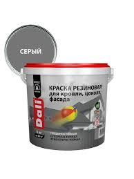 Краска фасадная резиновая серая 6кг "DALI"
