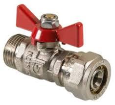 Кран шар.под обжим Valtec 16*1/2 нар. (д/МП) VT.341.N.1604