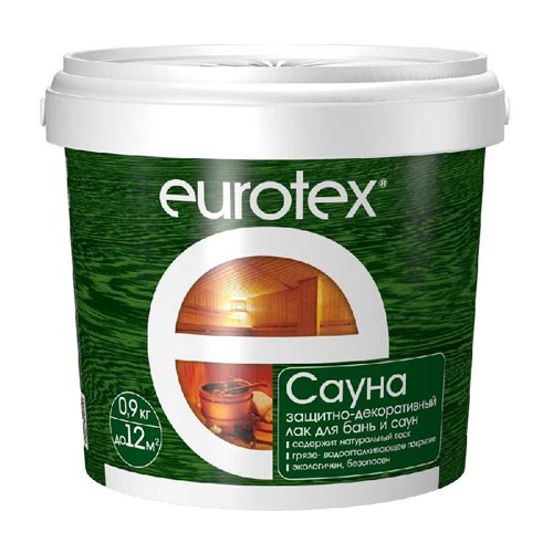 Лак EUROTEX "Сауна" для бань и саун 900 г