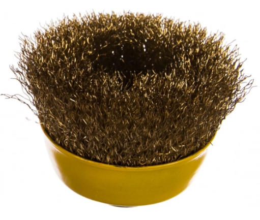 Щетка-крацовка для углошлифовальной машины,чаша 75 мм с гайкой М14 BIBER