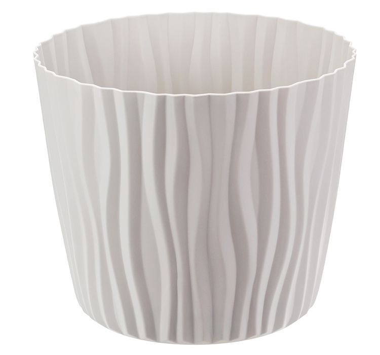 Кашпо для цветов IDEA "Волна" D=20 см кремовый 4 л