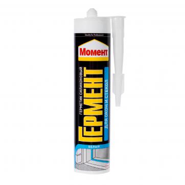 Герметик МОМЕНТ "Гермент" силик. для окон и стекол белый 280мл