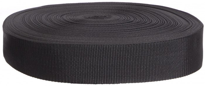 Лента брезент. 20мм черн