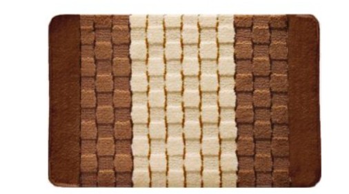 Коврик для ванной BANYOLIN "Silver"  коричневый  40х60см (арт. ban.sil.1.40/60-br)