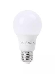 Лампа EUROLUX LL-E-A60-15W-230-6K-E27 светодиодная  груша цвет холодный белый 15Вт Е27 6000К 230В