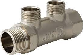 Коллектор Valtec регулир. нар.резьба 2 вых. 3\4х12 никель VТс.560 N 0502