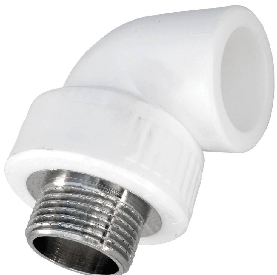 Угольник РОСТУРПЛАСТ PP-R комбинированный с наружной   резьбой Pn25 25мм х 1/2"