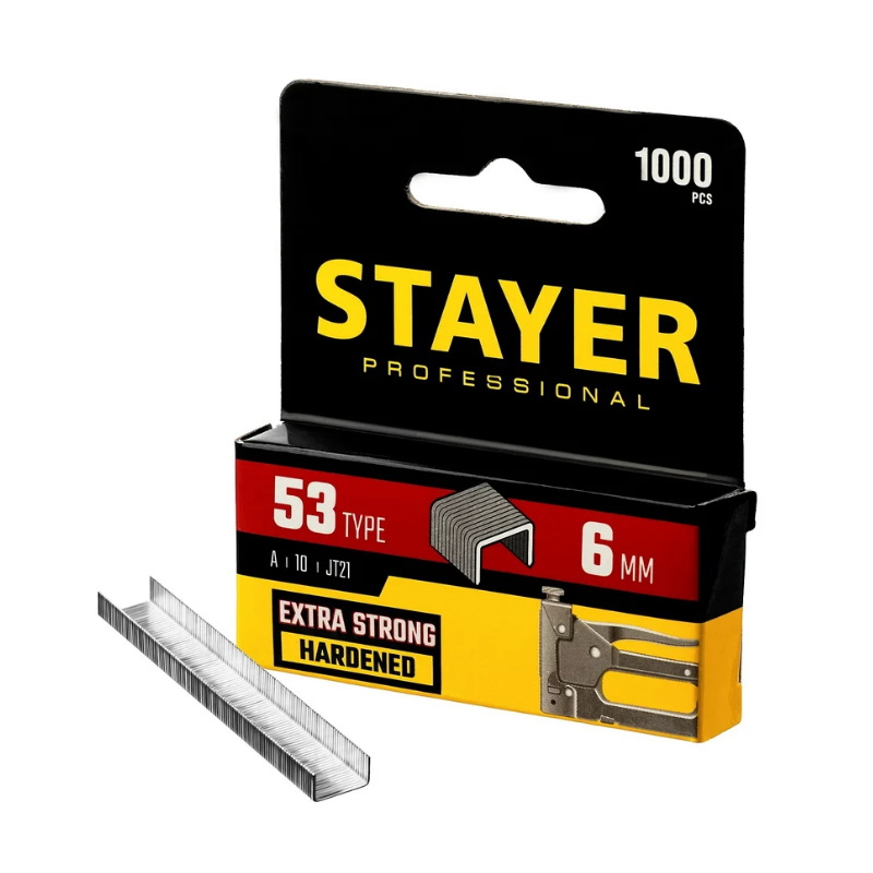 Скобы дл/степлера STAYER "Professional" №53 6мм 1000шт.