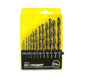 Набор сверл BIBER 2,0-8,0мм по мет."Стандарт"13 пред.