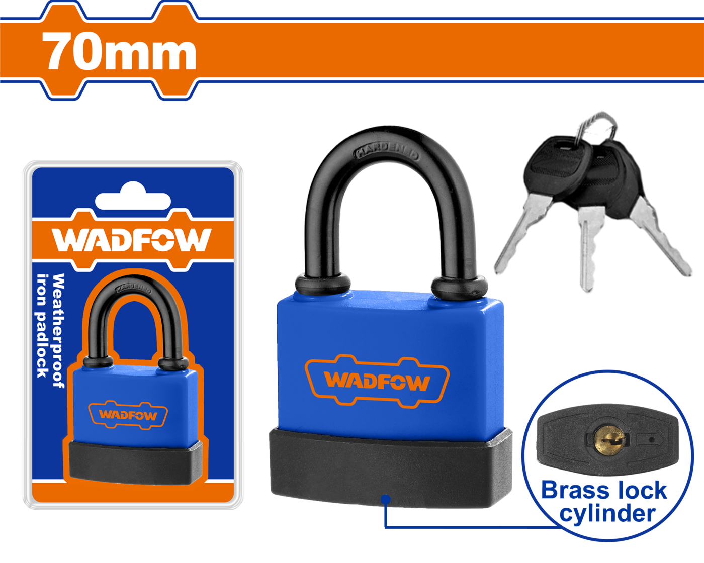 Замок нав. всепогодный 70 мм WADFOW WPD9470