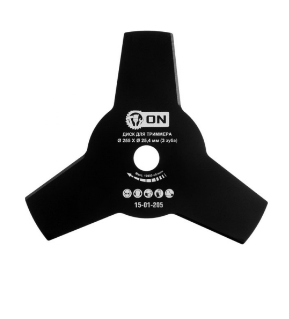 Диск для триммера ON 3 зуба 255х25,4 мм