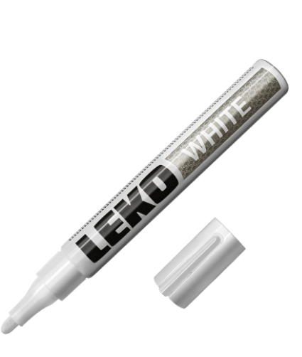 Маркер LEKO строительный на масляной основе  белый