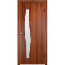 Дверь Волна 60 Итал.орех стекло