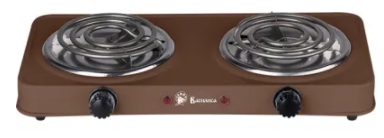 Плитка электрическая ВАСИЛИСА ВА-902 двухконфорочная коричневая