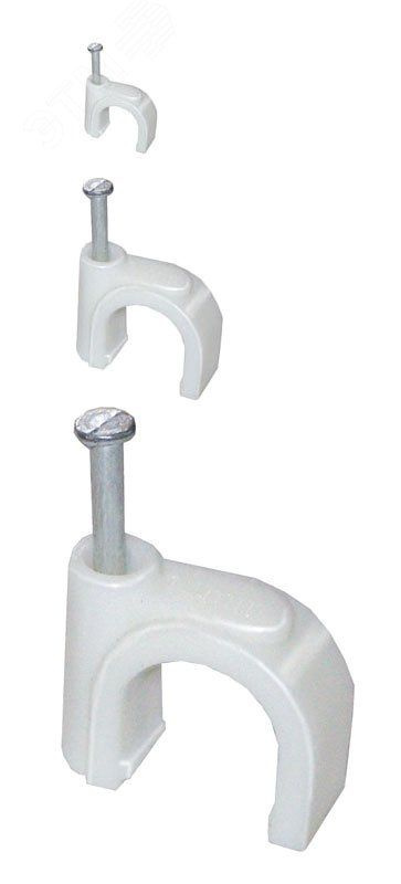 Скоба крепеж. IEK круглая d12 c гвоздем 100шт.