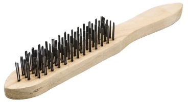 Щетка 5-рядная стальная с деревянной ручкой