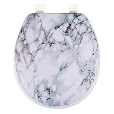 Сиденье на унитаз Белый/Мрамор