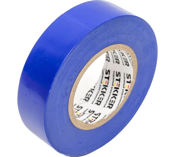 Лента изоляционная STEKKER ПВХ 19мм х 20м синяя