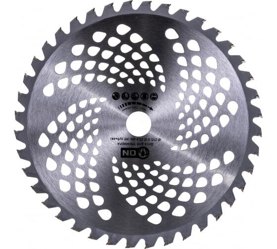 Диск 3-ON для триммера 40 зубьев с твердосплавными напайками 255х25,4мм