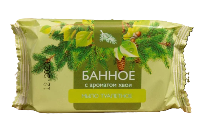 Мыло  "Банное" 100 г с ароматом хвои