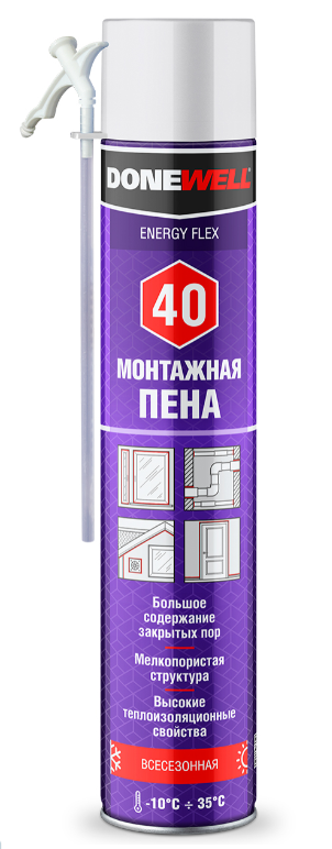 Пена монт. DONEWELL "Energy flex" 40 всесез. 1000мл