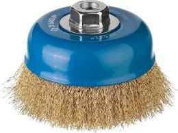 Щетка чашечная для УШМ125мм*М14,витая латунированная стальная проволока 0,3мм ЗУБР "Профессионал"