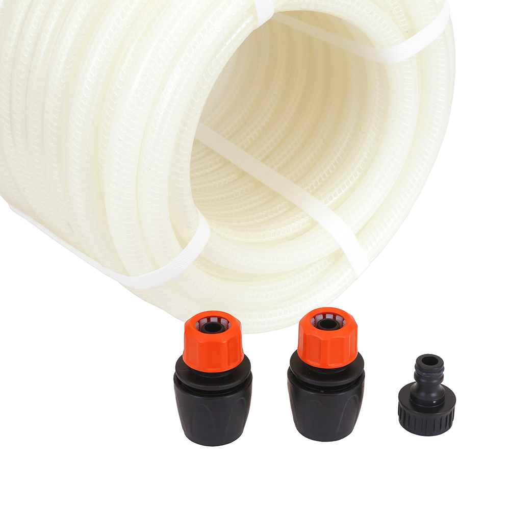 Шланг поливочный Жук Люкс 3/4" армиров. 12 АТМ, до -30%С + комплект коннекторов (25 м