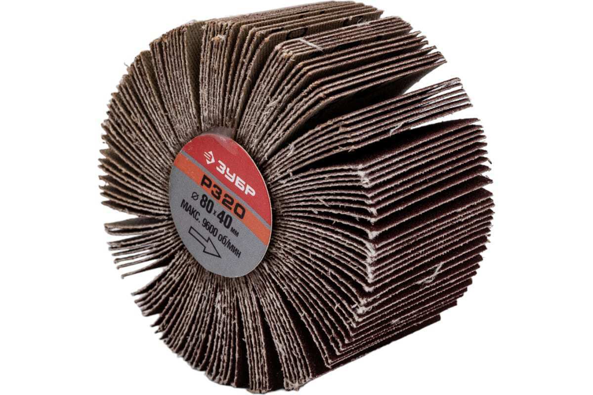 Круг шлиф. "ЗУБР" d 80х40 мм,Р80 лепестковый