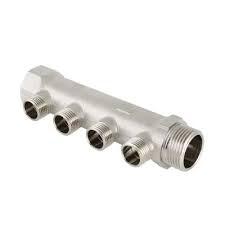 Кол. Valtec нар. резьба 4вых. 3\4"х1\2" НИКЕЛЬ VТс.500.N.0504