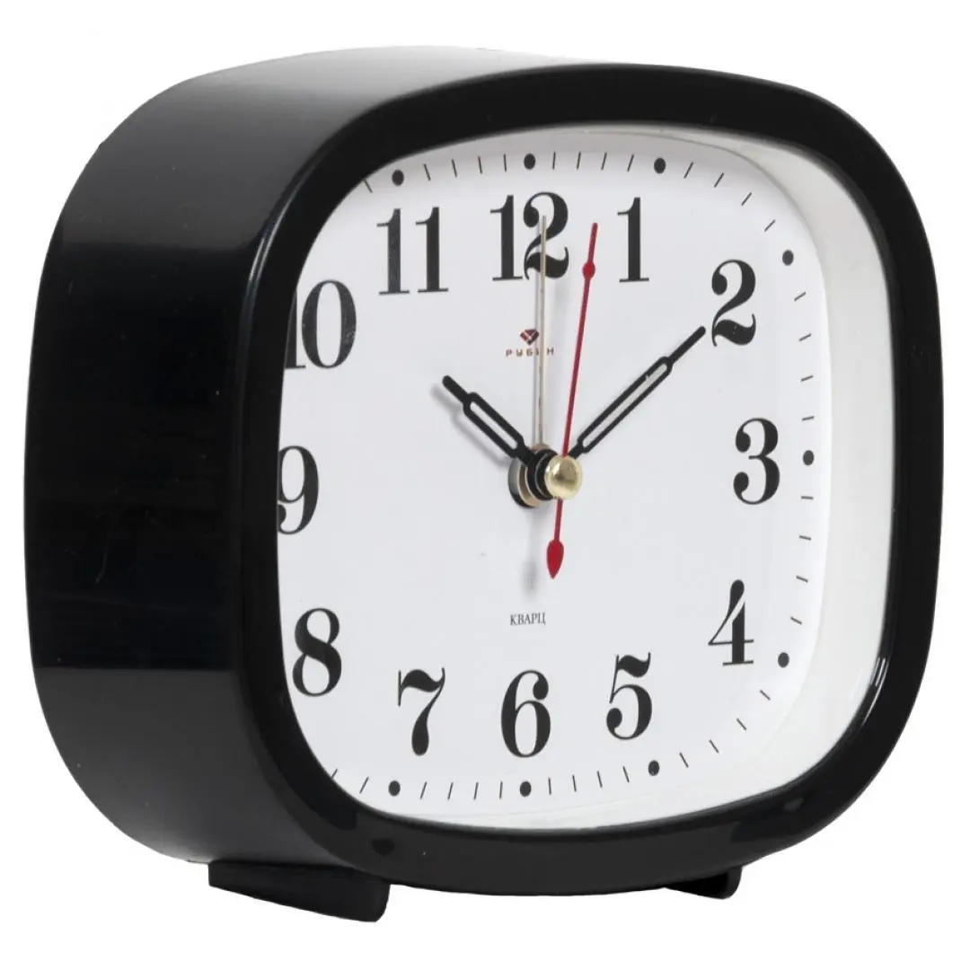 Будильник В5-001 кварц, корпус черный "Классика"