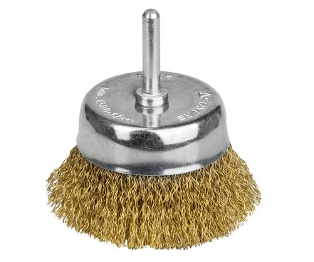 Щетка для УШМ STAYER "Professional" чашечная 50 мм, витая стальная латунированная проволока 0,3 мм