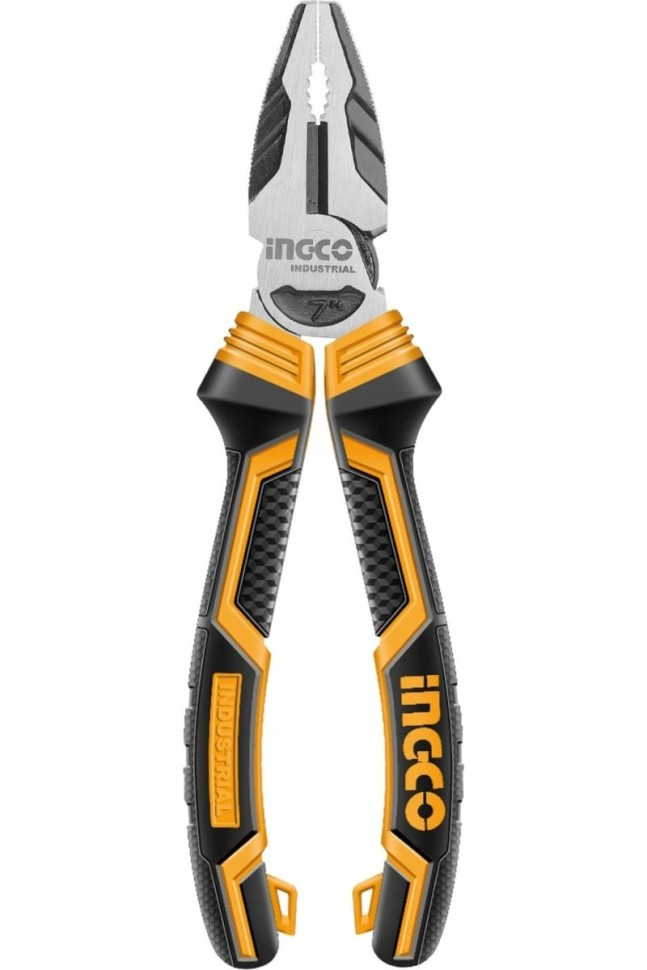Плоскогубцы 180мм INGCO двухкомпонентные ручки усиленные HHCP28180