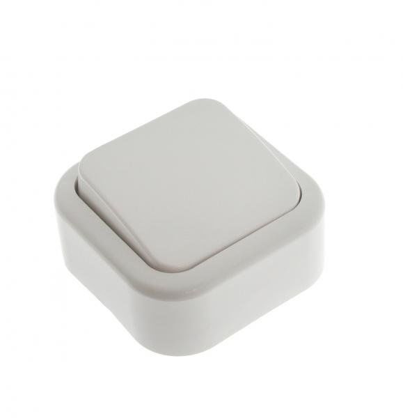 Выключатель КУНЦЕВО-ЭЛЕКТРО "Валентина" А16-038 6А 220В накладной (открытый) одноклавишный белый